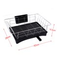 thumbnail image 4 of Dish Rack Drainer 304 Stainless Steel Professional 2 Tier Dish Drying Drainer Rack Large Capacity with Microfiber Mat Kitchen Utensil Holder, 4 of 5