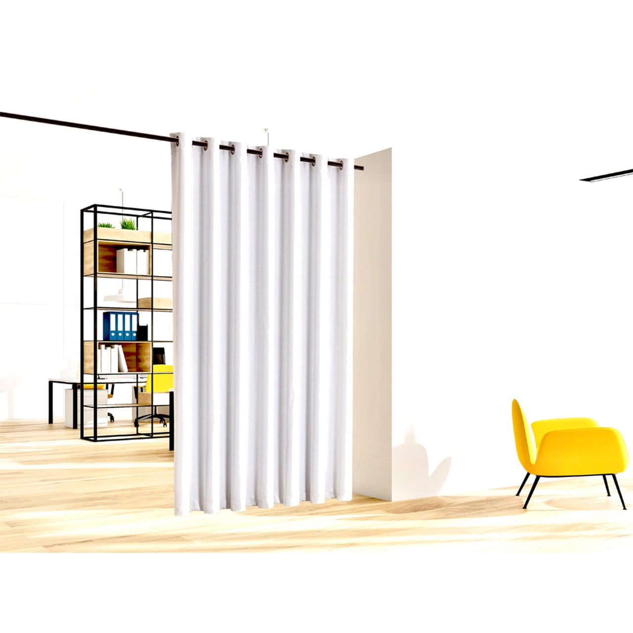 Blackout Room Divider Curtain Panel Privacy Partition Heavyweight Premium Fabric Thermal