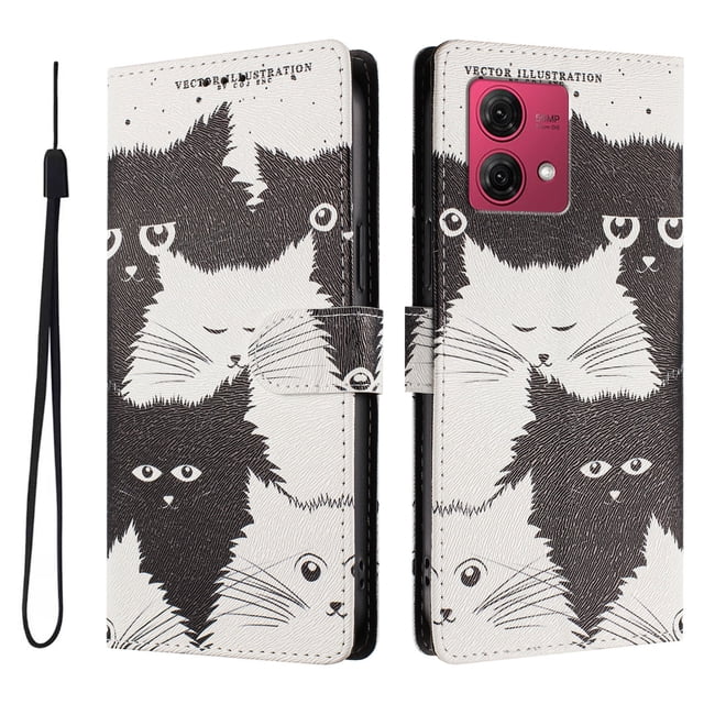 FOXDOCK Funda Tipo Cartera para Motorola Moto G84 con Soporte y Correa – Diseño de Patrones Lindos