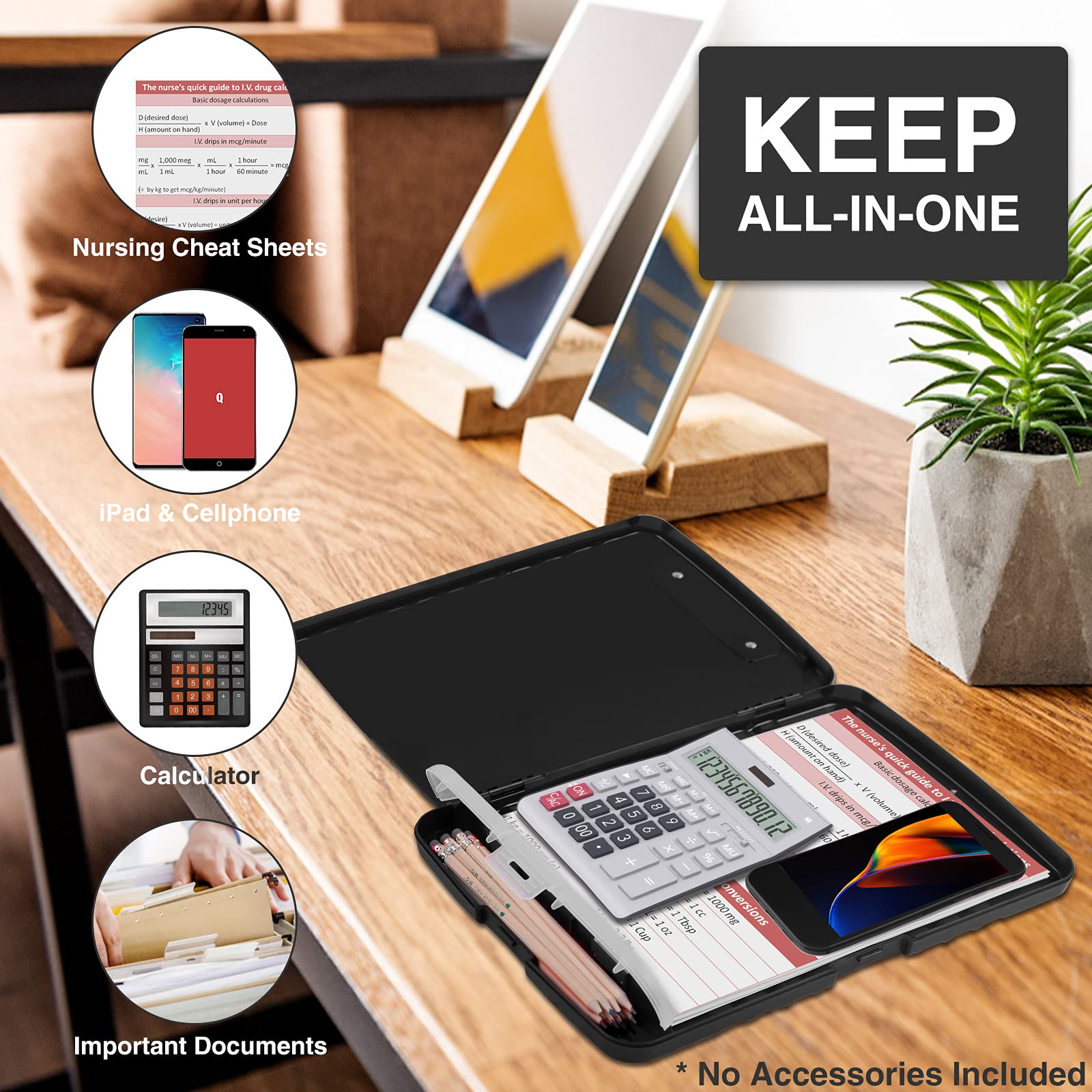 Clipboards With Storage  High Capacity Clip Boards 8.5x11 Heavy Duty Clipboard Folder Plastic Pen Holder For Women Teachers Work School & Office Supplies