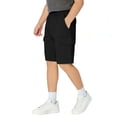 thumbnail image 6 of HAOTAGS Boys Cargo Shorts,Utility Pocket Breathable Summer Elastic Waist School Uniform Shorts Black 7-8, 6 of 7