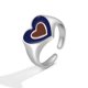 thumbnail image 1 of Juego De 6 Anillos De Resina De Metal Vintage Amor Corazón Conjunto Para Las Mujeres Moda Verde Joyería De, 1 of 4