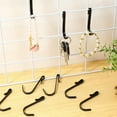 thumbnail image 5 of NOGIS 20 Pcs J Shaped Hook Snap On Hook Stainless Steel Hanger Clip-on Hook Wire Rack Hook Hanging Sink Grid Hook for Kitchen, Bedroom, Office, Wire Shelf (Black), 5 of 7