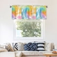 thumbnail image 7 of Drapery Wear Rod Short Curtain 54x18in Filter With Light Feature For Easy Installation Rod Free For Bedroom Kitchen Bathroom\r\n Lightgreen Tie Dye Background Rainbow Colors, 7 of 7