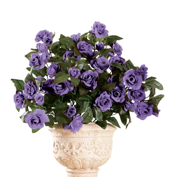 Artificial Floral Rose Bushes Set of 3, Maintenance Free Walmart