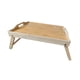 thumbnail image 4 of Mesa auxiliar de bambú con patas plegables para cama, mesa auxiliar para café, té, portátil, bandeja de desayuno para dibujar, trabajar, ver películas, 4 of 8