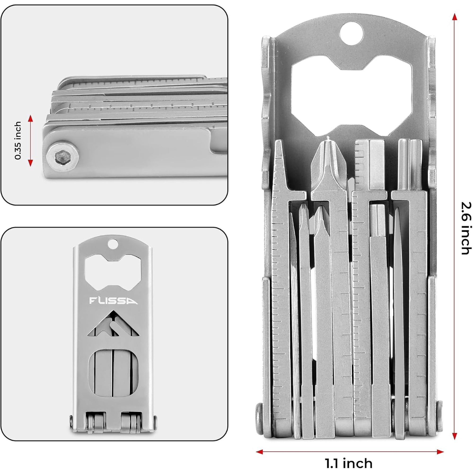 LABAKUI-15-in-1 Multitool Screwdriver Portable Pocket EDC Tool