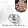 thumbnail image 5 of FindChic Crossover Band Rings for Men Women Stainless Steel Rings for Him 6mm/9mm Wide Size 7-12 Crossover Wedding Knucle Finger Ring Engagement Promise Rings Valentine's Birthday Day Gift, 5 of 6