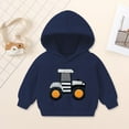 thumbnail image 2 of Hessimy Kids Boys Girls Solid Color crew neck sweatshirts Coat With Pocket crewneck crew neck sweatshirts kids graphic Athleisure pullover (Navy,2-3 Years), 2 of 7