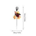thumbnail image 2 of JWZZYD Halloween Artificial Floral Pick, 19.7" Black Skeleton Hand Stem with Burgundy Rose, Mini Pumpkin, Maple Leaves & Berries, Spooky Fall Wreath, Vase, Table Centerpiece Party Decor, 1 Pack, 2 of 8