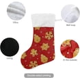 thumbnail image 3 of Coolnut Christmas Stockings Christmas Gingerbread Cookies Red , 1 Pack 17.7" Xmas Fireplace Santa Socks Christmas Tree Hanging Stockings Decoration for Christmas Holiday Xmas Gift, 3 of 6