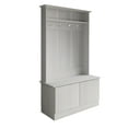 thumbnail image 4 of CASTLE PLACE Classic Multipurpose Hall Tree with Bench, Light Grey, 4 of 7