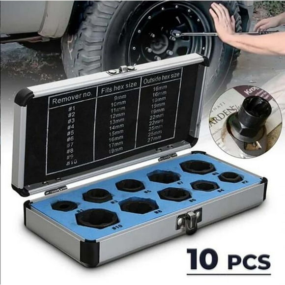 Sentmoon Sales Items for the Day Nut Extractor Set Nut Removal Extractor Socket Tool Set, Tool Kit For Removing Stripped, Rouned Off And Rusted Bolts & Nut Deals of the Day Clearance Prime