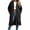 Black, variant on SETOOFF Women Long Maxi Length Zip Up Hooded Sweatshirt Side Split Long Line Hoodie Coat Oversized Drawstring Hood Jacket with Pockets Solid Color Casual Layering Outerwear for Fall Winter