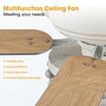 thumbnail image 6 of Parrot Uncle 48" Bohemia Reversible Ceiling Fan with Remote and Light Kit, Double-Sided Blades, 6 of 11