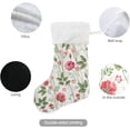 thumbnail image 3 of Coolnut 17.7 Inch Christmas Stockings, 2 PCS Roses and Butterflies Presonalized Large Stocking Sock for Family Holiday Xmas Party Decorations, 3 of 7