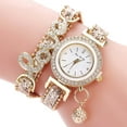 thumbnail image 1 of Reloj de cuarzo para mujer, relojes para mujer, reloj de pulsera para mujer, correa de cuero para mujer, reloj británico con diamantes de agua, paño de cocina de lujo, 1 of 2