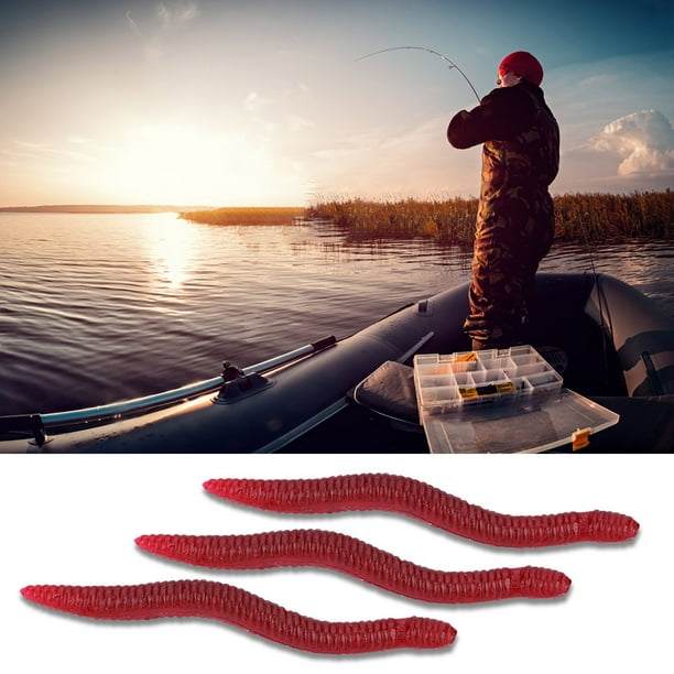 Cebo De Lombriz De Pesca, Cebos Artificiales De Lombriz Falsa Suave De 4 Cm, Accesorio De Pesca