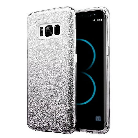 GSA Gradient Glitter Candy Case For Samsung Galaxy S8 Plus - Gray, Silver