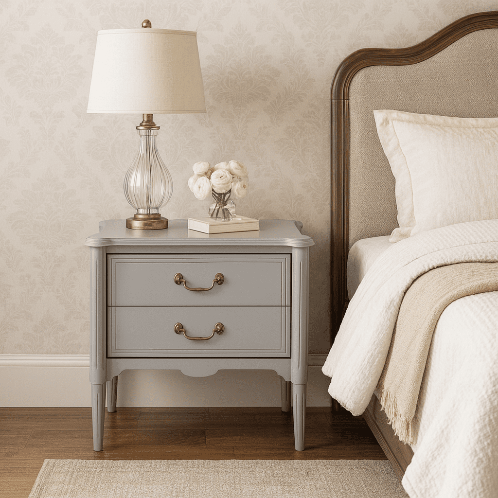 Design House Oxford End Table Set with Storage Drawers, Gray, Suitable for Indoor Use