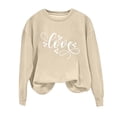 thumbnail image 2 of Qertyioot T-Shirt Graphique de la Saint-Valentin pour Femmes à Manches Longues, Pull à Col Rond Imprimé à la Mode, 2 of 5
