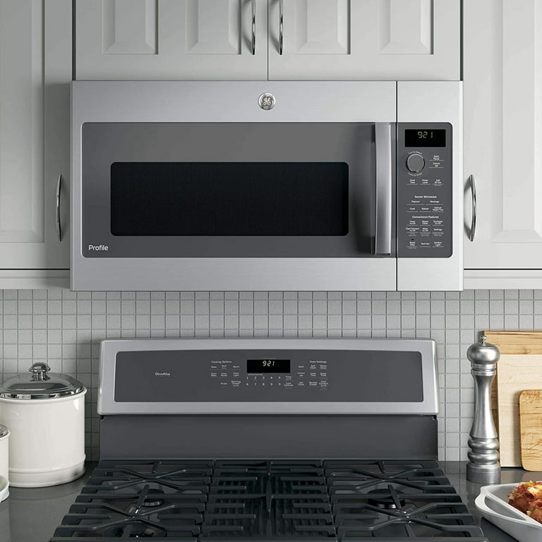 GE - 1.1 Cu. ft. Mid-Size Microwave - Stainless Steel