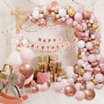 thumbnail image 2 of Lohuatrd 140Pcs Balloons Arch Kit Rose Golden White Pink Cardioid Pentagram Balloon Garland Birthday Wedding Graduation Baby Shower Bridal Valentine's Day Party Decoration, 2 of 7