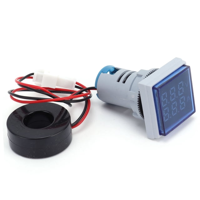 Peahefy Current Signal Indicator,Current Signal Indicator Universal 2‑Display Square Lamp Light 60~500V AC AD16‑22FVA,Current Meter Indicator Lamp