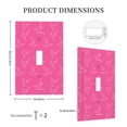 thumbnail image 3 of DouZhe 1-Gang Toggle Switch Wallplate, Pink Doodle Background Decorative Wall Plates, 3 of 7