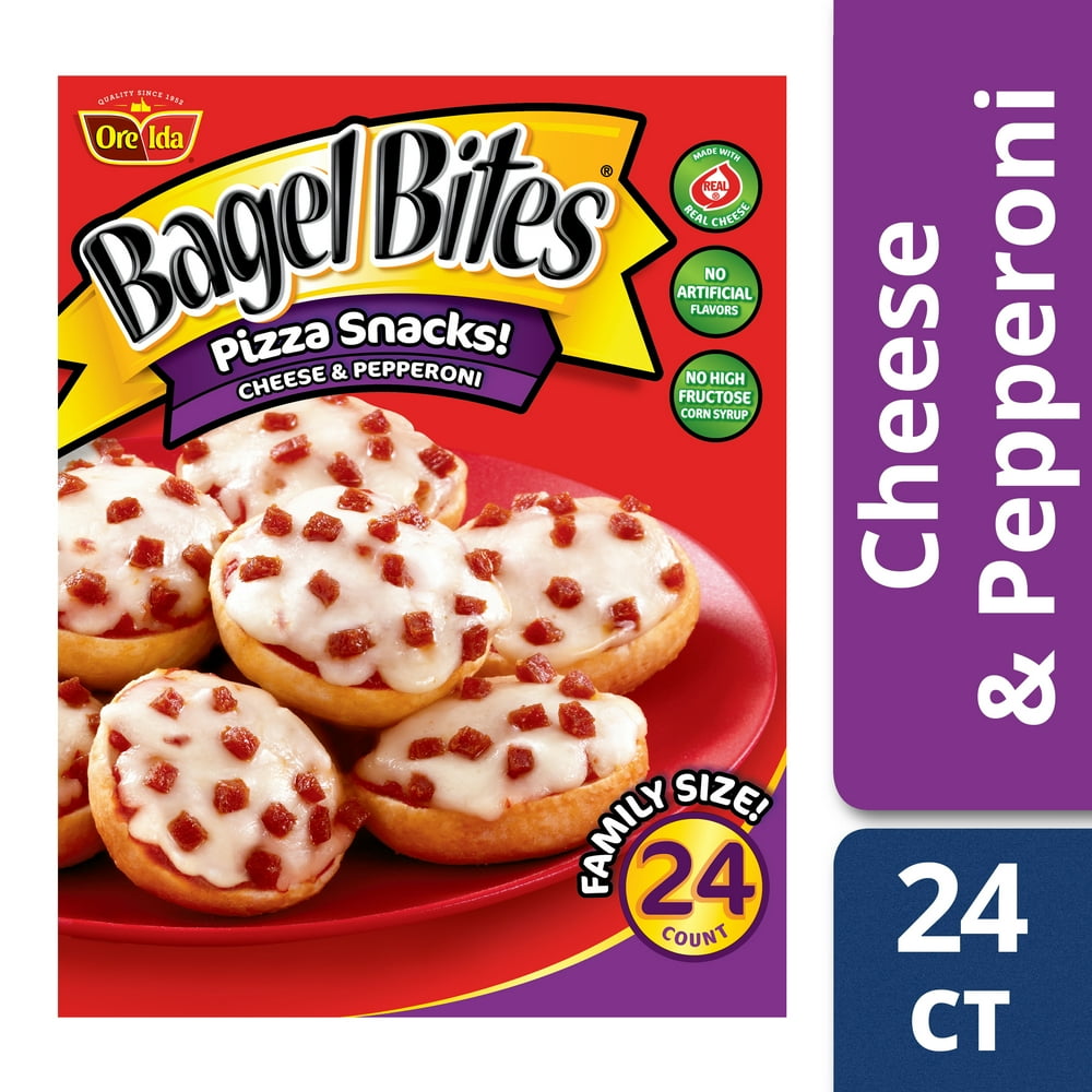 Bagel Bites Cheese & Pepperoni Mini Bagels, Frozen Appetizer, 24 ct