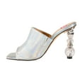 thumbnail image 3 of Ninety Union Ashley Kahen Fame Metallic Crystal Ball Heel Mule, Silver, 9, 3 of 5