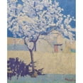 thumbnail image 2 of Achille Laugé 12x14 Gold Ornate Wood Frame and Double Matted Museum Art Print Titled - The Flower Tree (1893), 2 of 4
