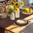 thumbnail image 4 of Solid Brown Round 15 Inch Placemats Set of 4, Vintage Minimalism Abstract Denim Pattern HeatResistant Non Slip Place Mats for Dining Table, Wipeable Braided Kitchen Table Mats for Housewarming, 4 of 9