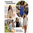 thumbnail image 4 of Anygrew Women's Summer Casual Loose Rompers Sleeveless Spaghetti Strap V Neck Short Jumpsuit with Pockets for Beach Vacation, 4 of 6