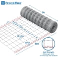 thumbnail image 5 of Fencer Wire Cattle Panel, Hog Panel, Farm Fence, Galvanized Welded Wire Fence Roll 5' x 50', 12.5/10 Gauge, Graduated Mesh (4"-9"), Animal Barrier for Cattle, 5 of 8