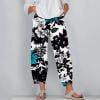 thumbnail image 1 of Pantalons pour Femmes Mode Été Décontracté Ample avec Poches Imprimé Bleu TG, 1 of 5