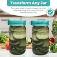 thumbnail image 6 of Fermentation Lids Refill Pack, Mason Jar Airlock Lid Kit, Fermenting Lids for Wide Mouth Mason Jars, Kimchi, Pickle, and Sauerkraut Fermentation, Pack of 4$$Home Decor, Kitchen, & Other, 6 of 6