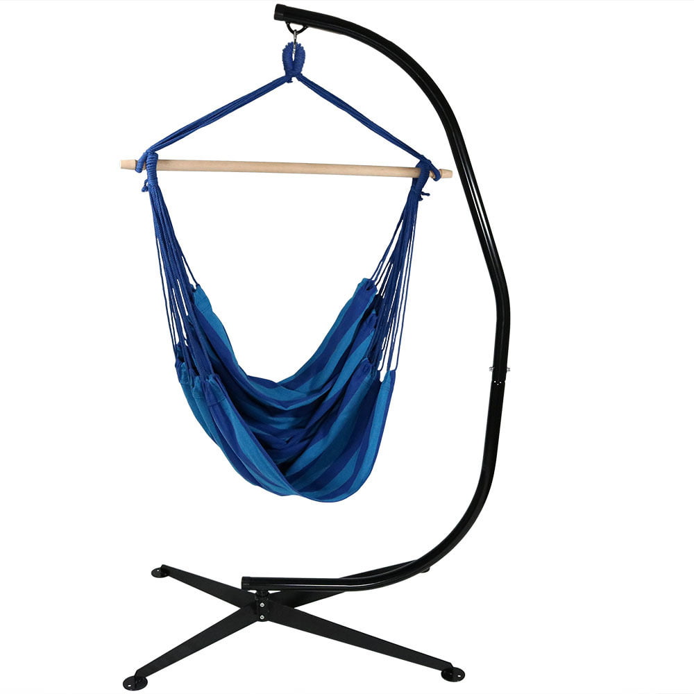Sunnydaze Extra Large Hanging Hammock Chair Swing with C