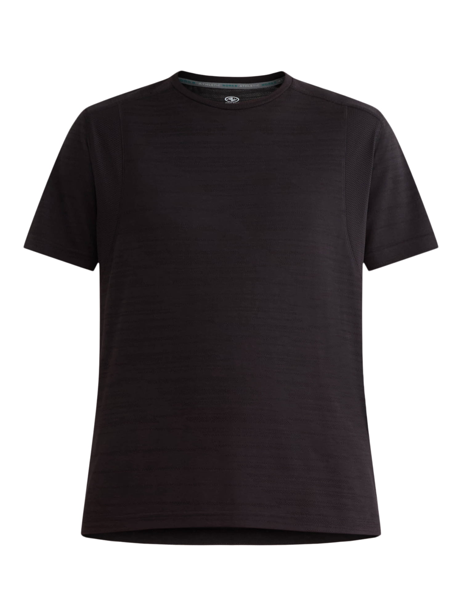 Athletic Works Men's and Big Men's Jacquard Short Sleeve Workout Shirt, Sizes S-3XL