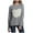 Gray, variant on Women's Fall Clothes, Basics Clothing Ropa De Invierno Para Mujer Plain Black Crewneck Women, Women's Rainbow Interchromatic Splicing Temperament Loose Knit Sweater Color Sweater (L, Black) TBKOMH
