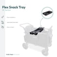 thumbnail image 2 of WonderFold Flex Snack Tray with Convertible Cup Holders for W4 Quad Stroller Wagon, Black, 2 of 4