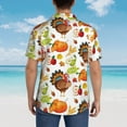 thumbnail image 4 of Kll Men'S Hawaiian Shirt Short Sleeve Button Down Beach Shirts-Thanksgiving Turkey, 4 of 7