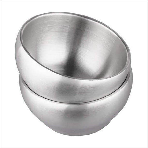 Tazón de Helado Tazón Aislado Tazón de Sopa de Doble Pared de 15 Oz Tazón de Cereal de Acero Inoxidable SUS304, Juego de 2