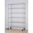 thumbnail image 2 of TRINITY EcoStorage™ 6-Tier Wire Shelving Rack | 48" X 18" X 72" | Nsf | Includes Wheels | Chrome, 2 of 9