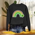 thumbnail image 5 of Funny St Patricks Day Shirt Women Four Leaf Clover Rainbow Graphic Sweatshirt Crewneck Long Sleeve Pullover Tops St Patrick Day Shirts Women, 5 of 7