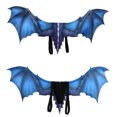 thumbnail image 2 of RyanK Halloween Decorations Halloween Dinosaur Costume Role Play Wing Accessories Decoration 37.4x17.7in Blue, 2 of 3