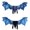 blue, variant on Halloween Velvet Candy Tote Bag, Spooky Trick-or-Treat Pouch with Striped Handles for Party Favors & Gifts