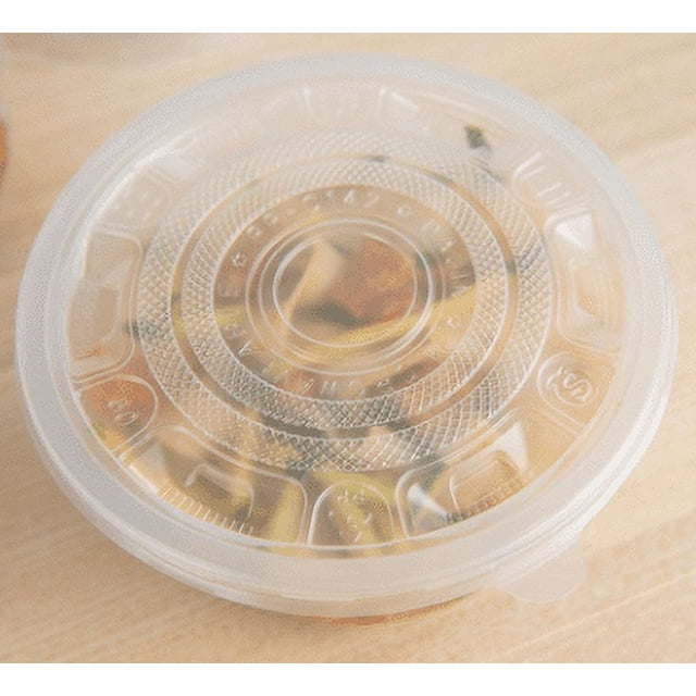 Reusable Plastic Containers 34oz 15 Sets Round Meal Prep Containers