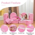 thumbnail image 3 of Stmoze Modular Kids Play Couch, Kids Couch for Playroom Bedroom, Kids Couch Glow in The Dark, 5 Seconds Instant Expansion, Glowing Clouds, Pink, 3 of 9
