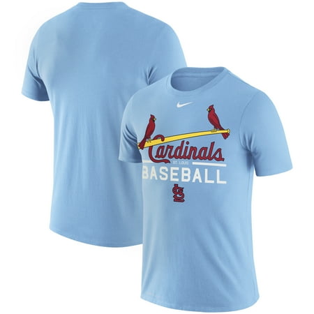Nike Lights Out Knit - St. Louis Cardinals Nike Practice Performance T-Shirt - Light Blue - 3XL